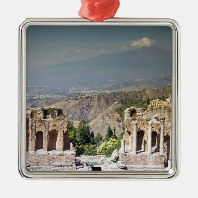 Griechischer Amphitheatre Silbernes Ornament (Vorne)