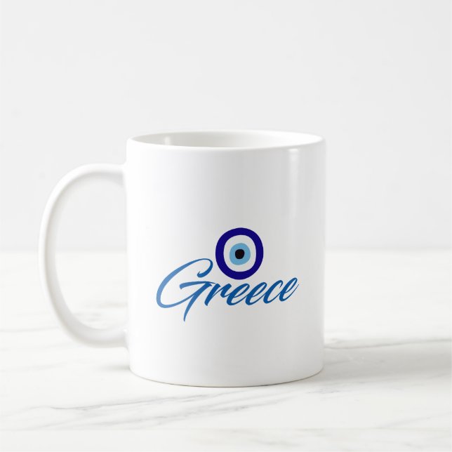 Griechischer Böser Blick Kaffeebecher Kaffeetasse (Links)