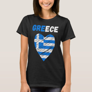 Griechischer Flaggen-Feiertag Griechisches Herz Vi T-Shirt