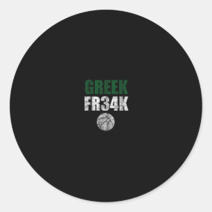 Griechischer Fr&#; k Milwaukee Wisconsin Sketll Me Runder Aufkleber