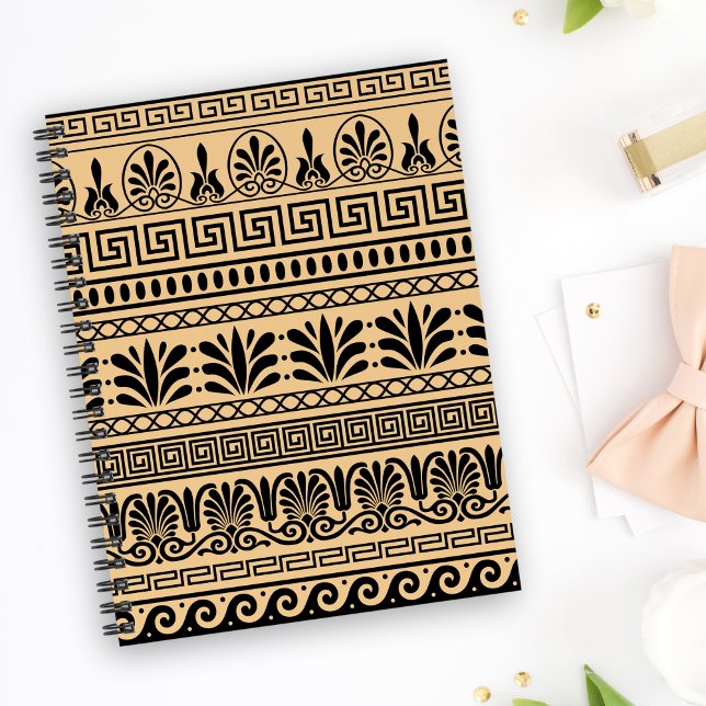 Griechischer Fret, Mittelmeer-Muster, braun Planer (Von Creator hochgeladen)