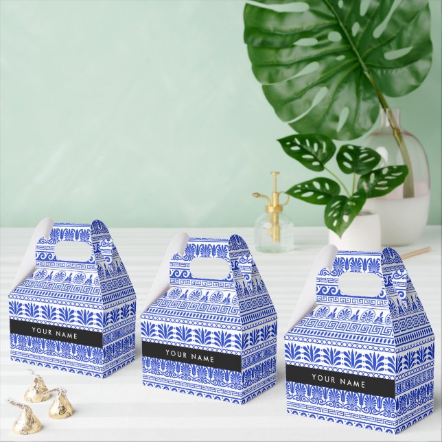 Griechischer Fret, Mixed Meander Key, Blau, Ihr Na Geschenkschachtel (Zahlreiche)