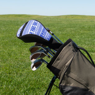 Griechischer Fret, Mixed Meander Key, Blau, Ihr Na Golf Headcover