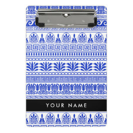 Griechischer Fret, Mixed Meander Key, Blau, Ihr Na Mini Klemmbrett