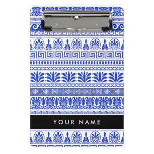 Griechischer Fret, Mixed Meander Key, Blau, Ihr Na Mini Klemmbrett