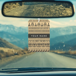 Griechischer Fret, Mixed Meander Key, Braun, Ihr N Autolufterfrischer