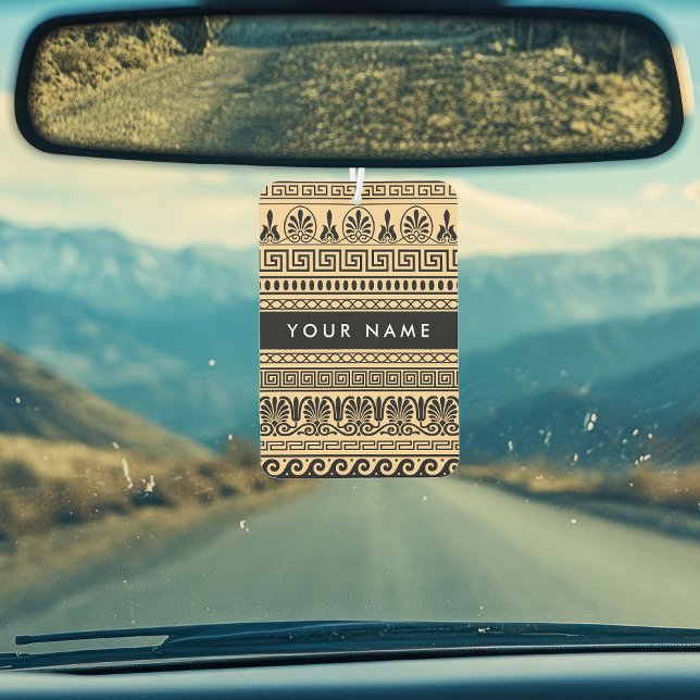 Griechischer Fret, Mixed Meander Key, Braun, Ihr N Autolufterfrischer (Von Creator hochgeladen)