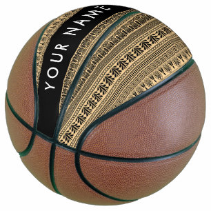 Griechischer Fret, Mixed Meander Key, Braun, Ihr N Basketball