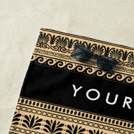 Griechischer Fret, Mixed Meander Key, Braun, Ihr N Strandtuch