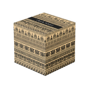 Griechischer Fret, Mixed Meander Key, Braun, Ihr N Würfel