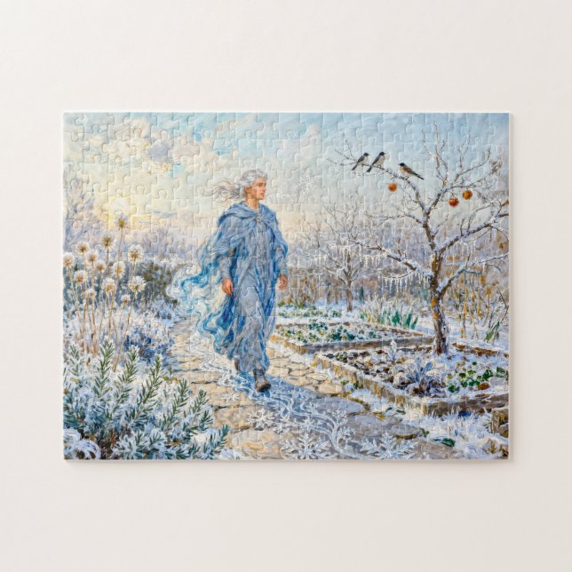 Griechischer Gott Boreas Wintergarten Puzzle (Horizontal)