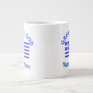 Griechischer Gott Flagge Griechenland Personalisie Jumbo-Tasse
