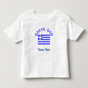 Griechischer Gott Flagge Griechenland Personalisie Kleinkind T-shirt