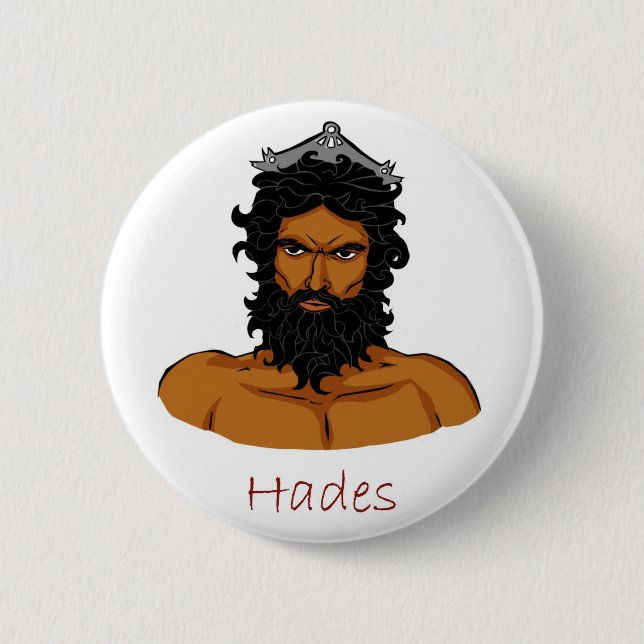 Griechischer Gott - Hades-Abzeichen Button (Vorderseite)