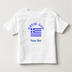 Griechischer Gott und die griechische Flagge Perso Kleinkind T-shirt