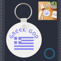 Griechischer Gott und Flagge