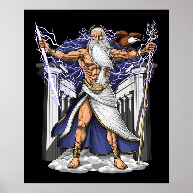 Griechischer Gott Zeus Poster (Vorne)