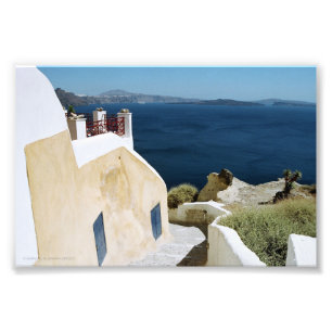 Griechischer Insel santorini Druck