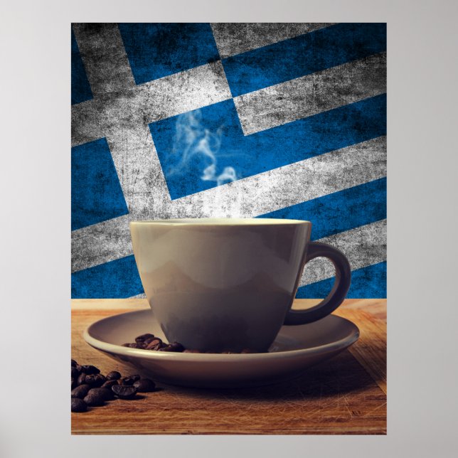 griechischer Kaffee Poster (Vorne)