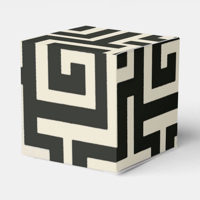 griechischer Key Black Geschenkschachtel (Rückseite)