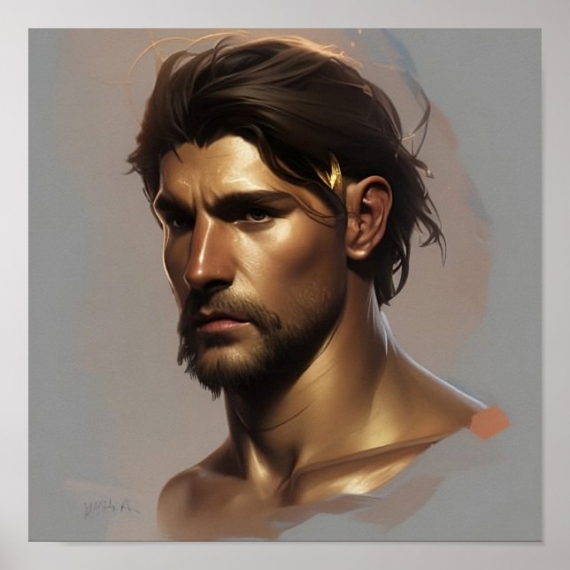 Griechischer Krieger Poster (Vorne)