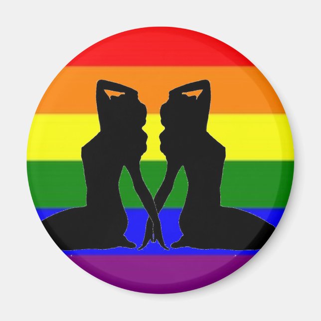 Griechischer Lesbischer Pride Magnet (Vorne)