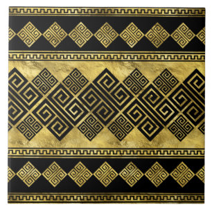 Griechischer Meander - griechischer Schlüsselschwa Fliese