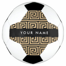 Griechischer Meander Key Brown, Ihr Name, personal Fußball