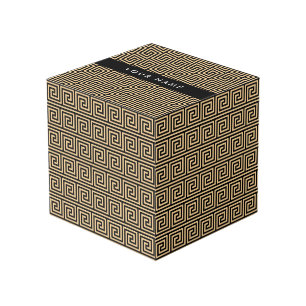 Griechischer Meander Key Brown, Ihr Name, personal Würfel