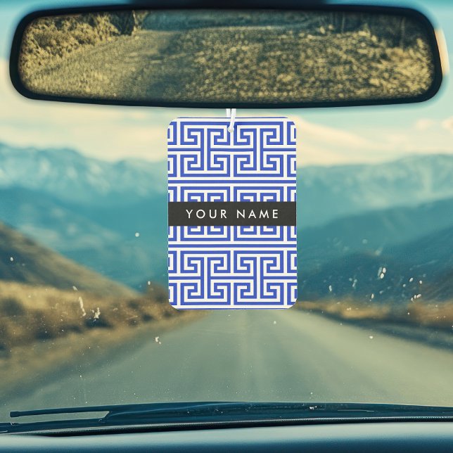 Griechischer Meander Key H Blue, Ihr Name, persona Autolufterfrischer (Von Creator hochgeladen)