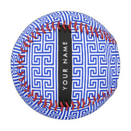 Griechischer Meander Key H Blue, Ihr Name, persona Baseball