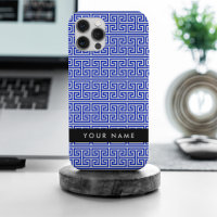 Griechischer Meander Key H Blue, Ihr Name, persona