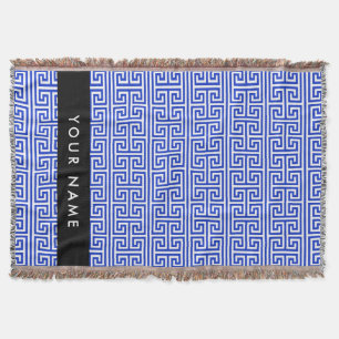 Griechischer Meander Key H Blue, Ihr Name, persona Decke