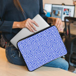 Griechischer Meander Key Square H Pattern Blau Laptopschutzhülle<br><div class="desc">Elegantes,  stilvolles und raffiniertes griechisches Muster in Blau und Weiß. Moderne und trendige Geschenke,  perfekt für den mediterranen Liebhaber in Ihrem Leben.</div>