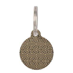 Griechischer Meander Key Square H Pattern Brown Haustiermarke