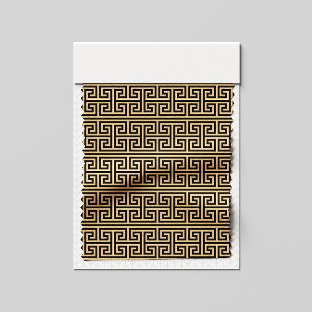 Griechischer Meander Key Square H Pattern Brown Stoff (Von Creator hochgeladen)