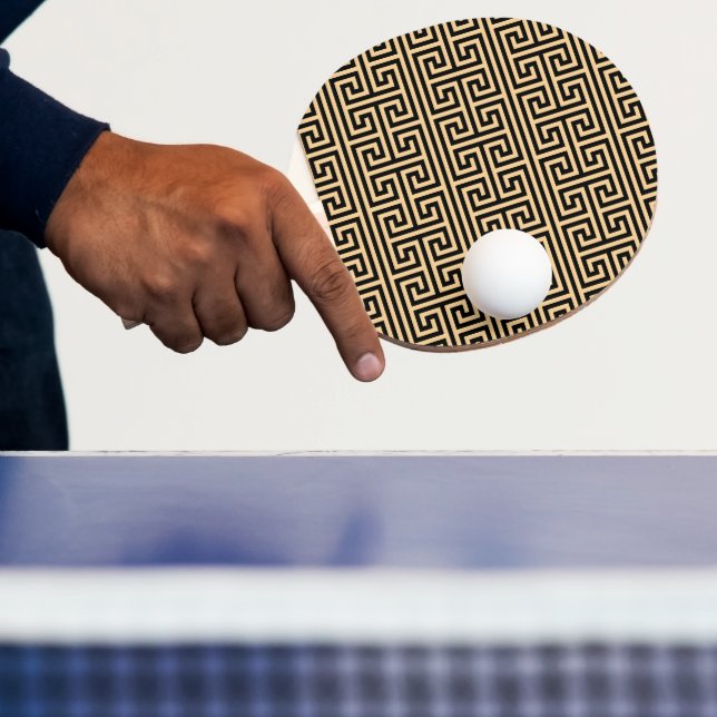 Griechischer Meander Key Square H Pattern Brown Tischtennis Schläger (InSitu)