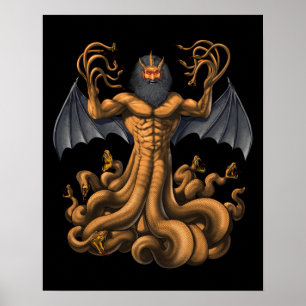Griechischer Mythologie-Kreaturentypphon Poster