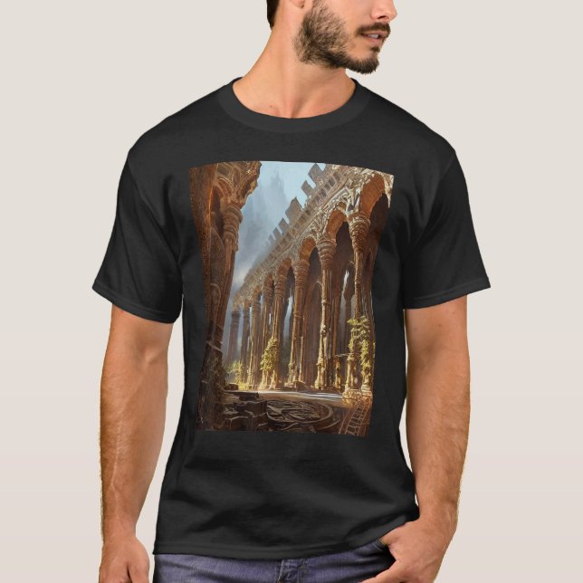 Griechischer Mythologie Tempel Ruins Griechenland  T-Shirt (Vorderseite)