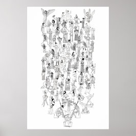 Griechischer Mythos Comix - Figuren aus ausgewählt Poster