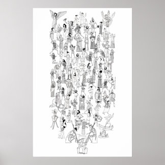 Griechischer Mythos Comix - Figuren aus ausgewählt Poster