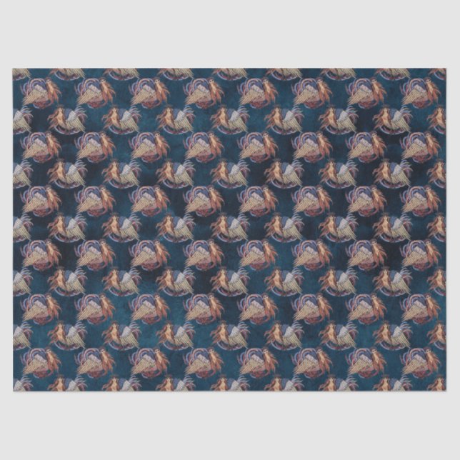 Griechischer Mythos Vintage Golddekoupage der Odys Seidenpapier (Vorderseite)