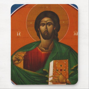 GRIECHISCHER ORTHODOXER IKONEN-JESUS CHRISTUS MOUSEPAD