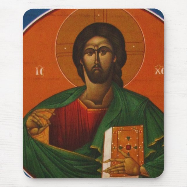 GRIECHISCHER ORTHODOXER IKONEN-JESUS CHRISTUS MOUSEPAD (Vorne)