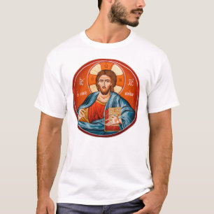 Griechischer orthodoxer MauerT - Shirt Jesuss