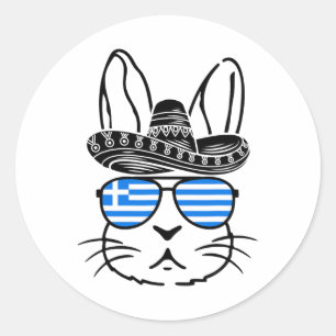 Griechischer Osterhase Cinco De Mayo Familienspiel Runder Aufkleber