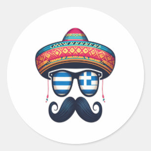 Griechischer Ostersalon Cinco De Mayo Mexiko Kinde Runder Aufkleber