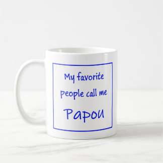 Griechischer Papou-Becher mit dem Spruch "Meine Li Kaffeetasse