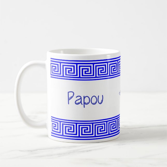 Griechischer Papou Keramikbecher Kaffeetasse (Links)