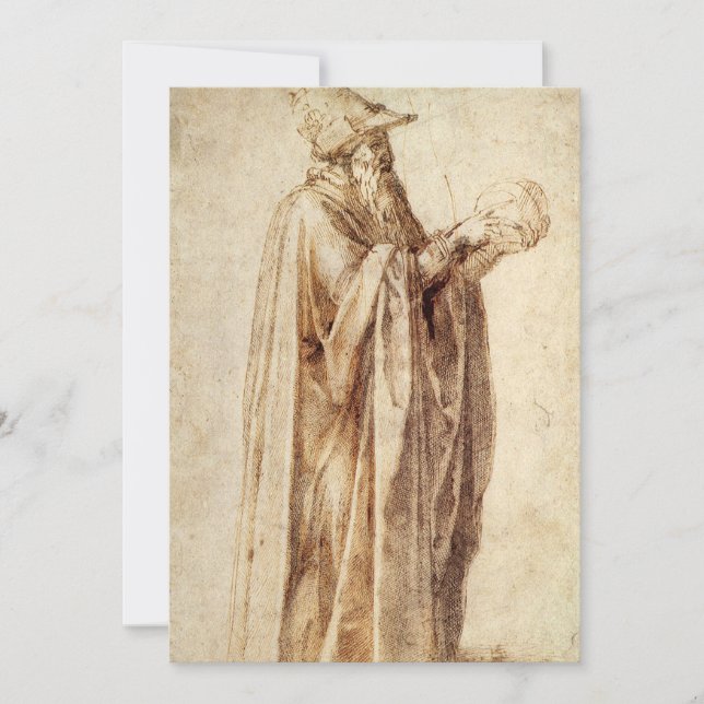 Griechischer Philosoph mit menschlichem Schädel vo (Vorderseite)